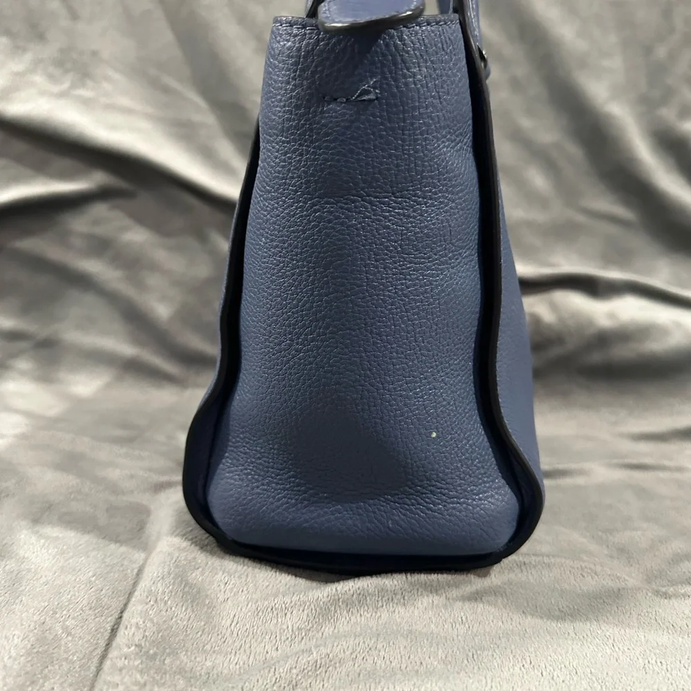 Kate Spade Blue Leather Handbag - Small Square Spacious - Picture 4 of 9